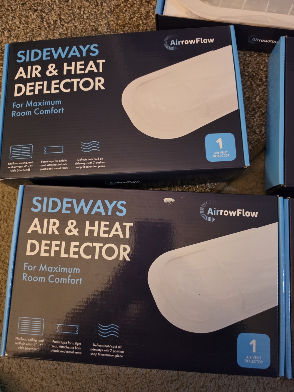 (5) Sideways Air & Heat Deflector - White